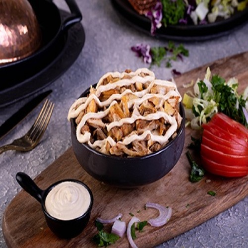 شاورما دجاج مع حمص شاورما دجاج مع حمص