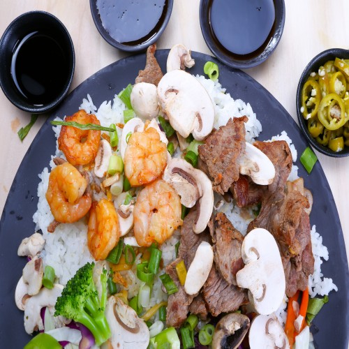 أرز ترياكي بيف شرمبي أرز ترياكي بيف شرمبي